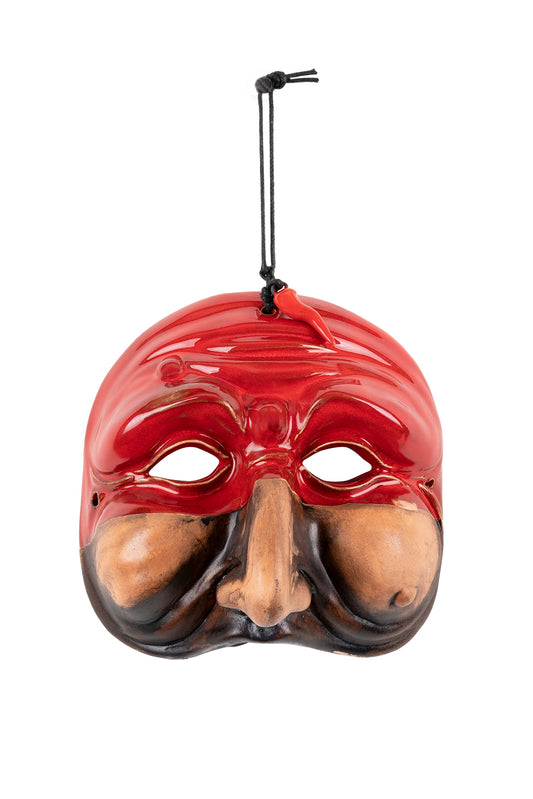 Maschera Pulcinella Media 15x14 cm