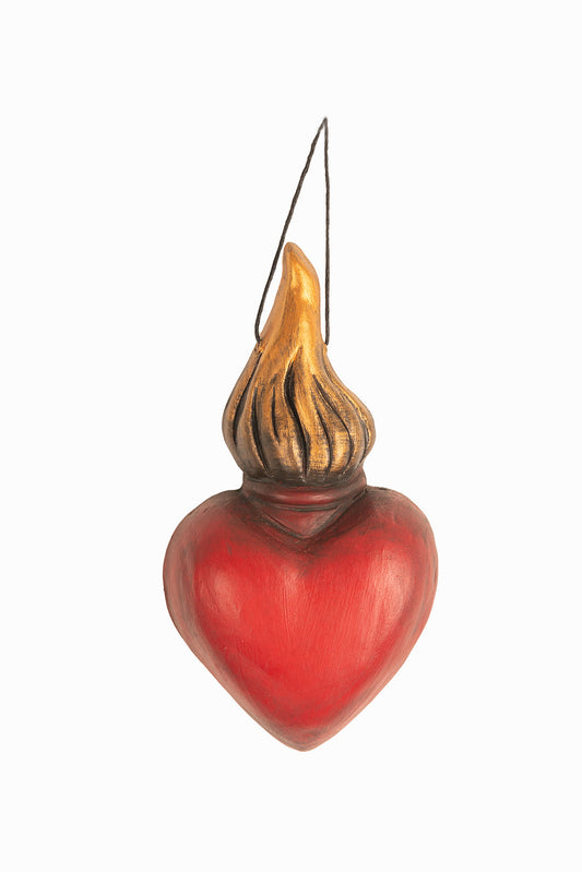 Ex Voto: Sagrado Corazón - Escultura de terracota