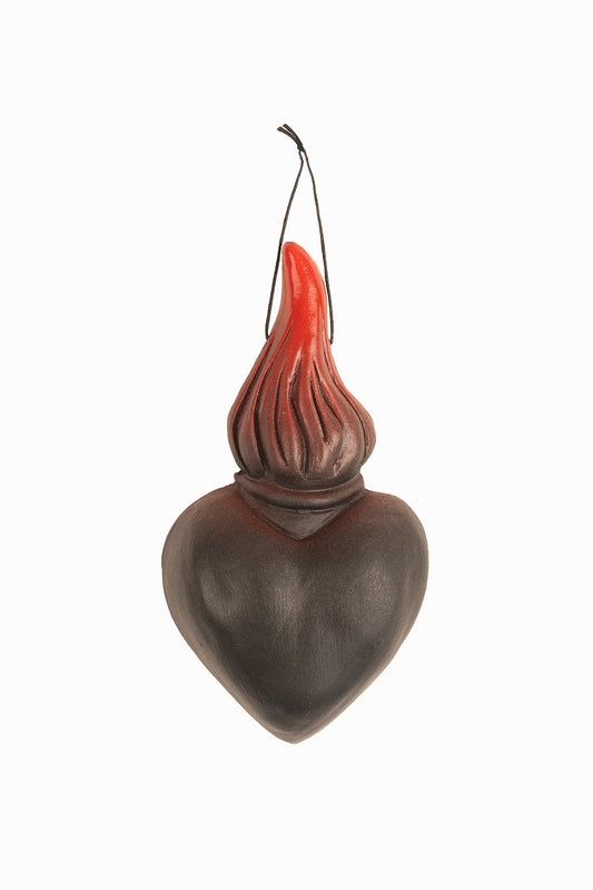 Ex Voto: Sagrado Corazón - Escultura de terracota