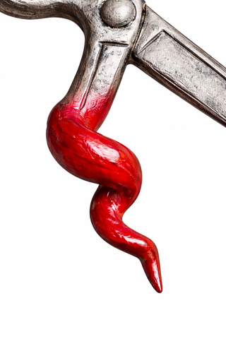 Tijeras contra chismes - Escultura de terracota (14x8cm)