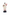 Pulcinella with musical instrument - sculpture 18 cm