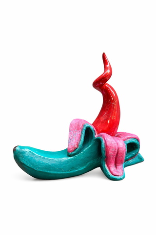 Banana Portafortuna Verde - Smaltata 18 cm