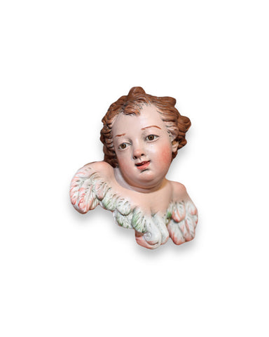 Cherubino Sx - Scultura in terracotta (6x7cm)