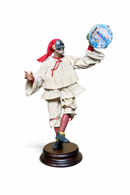 Pulcinella con Mandolina 20 cm - Varios Colores