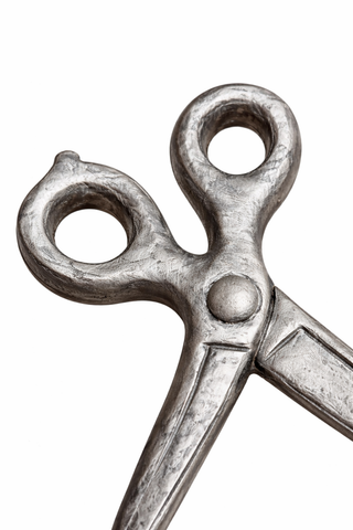 Tijeras contra chismes - Escultura de terracota (14x8cm)