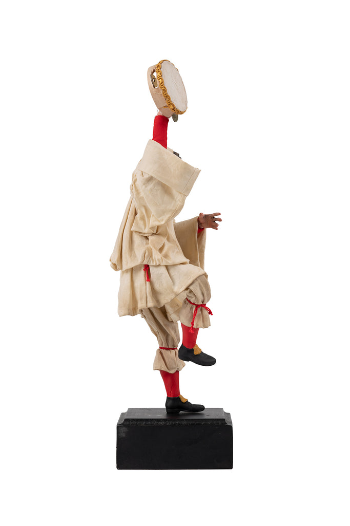 Pulcinella con Tamburello - 25 cm