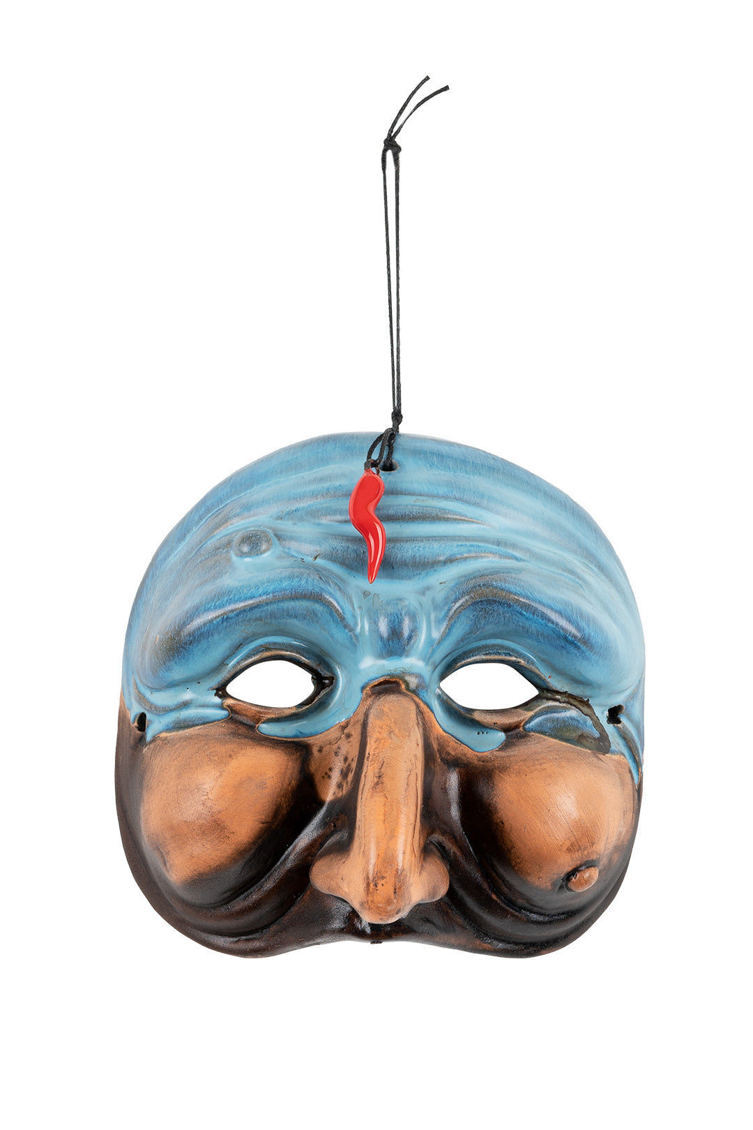 Maschera Pulcinella Media 15x14 cm - Vari Colori