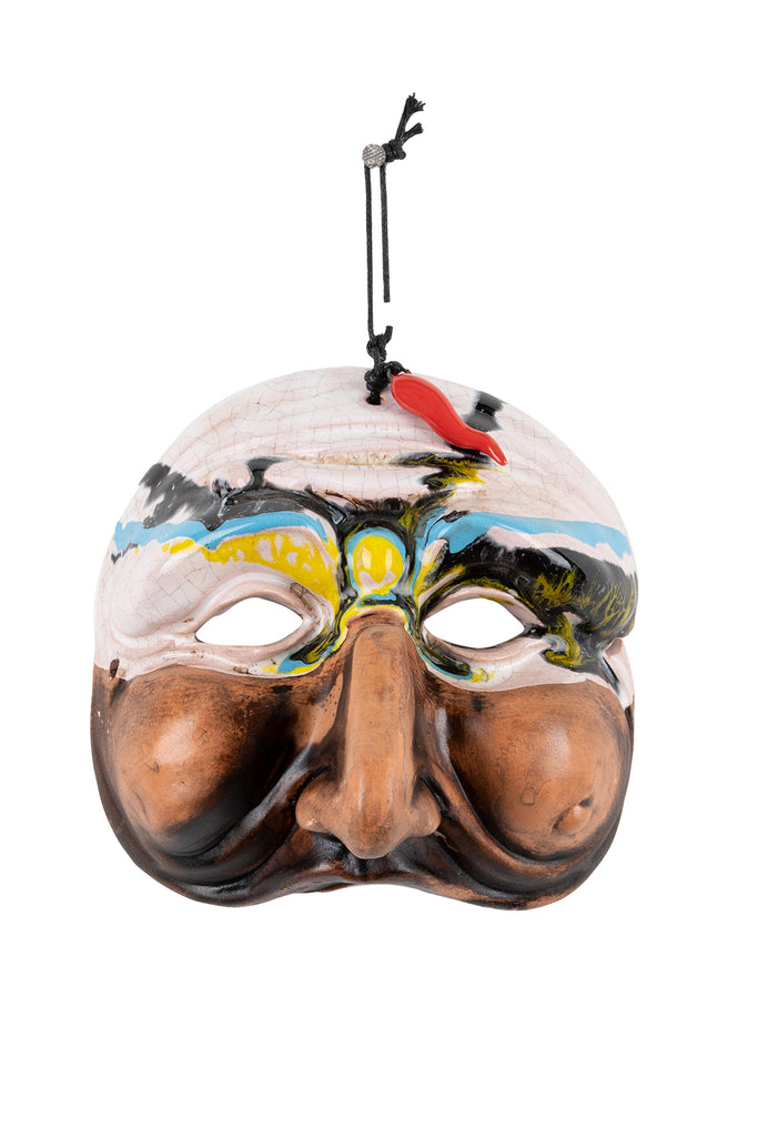 Medium mask - terracotta sculpture 15x14cm
