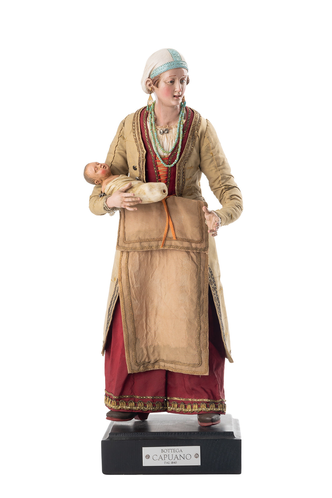 Procidana with child - nativity sculpture (38cm)