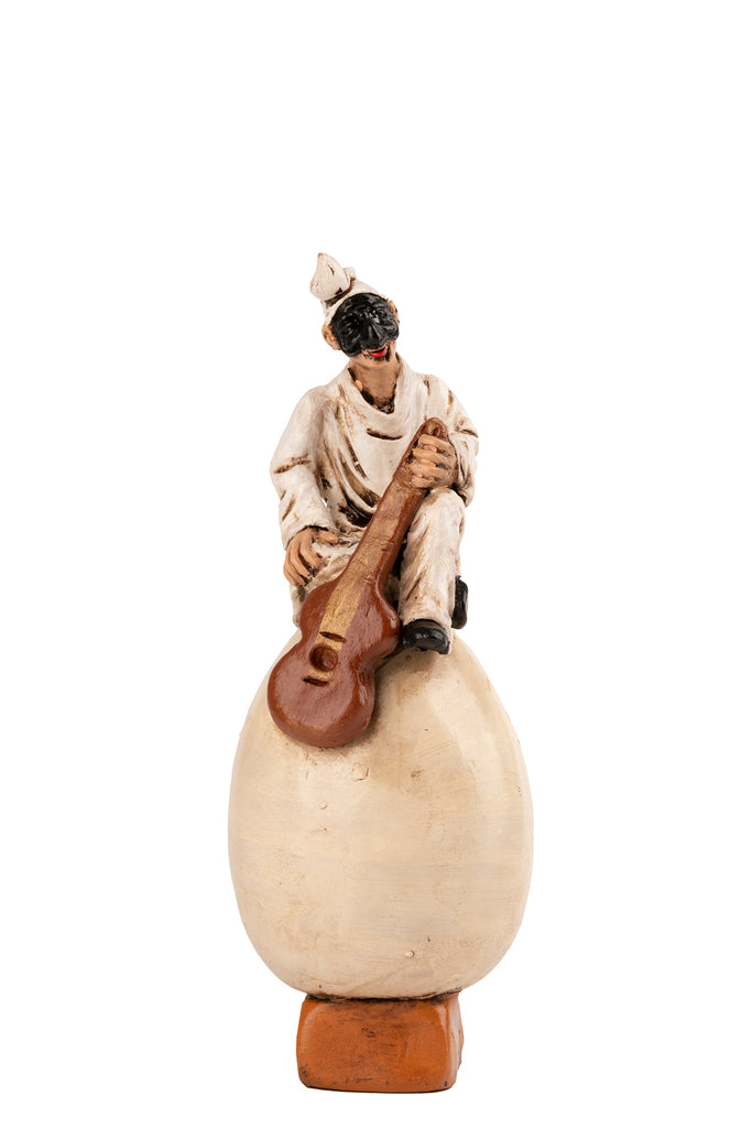 Uovo di Pulcinella con Chitarra - 20 cm