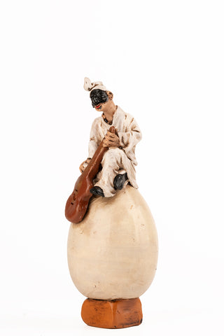 Uovo di Pulcinella con Chitarra - 20 cm