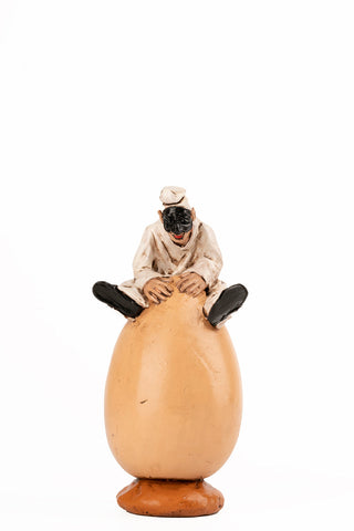 Eggs with puffin - terracotta sculpture