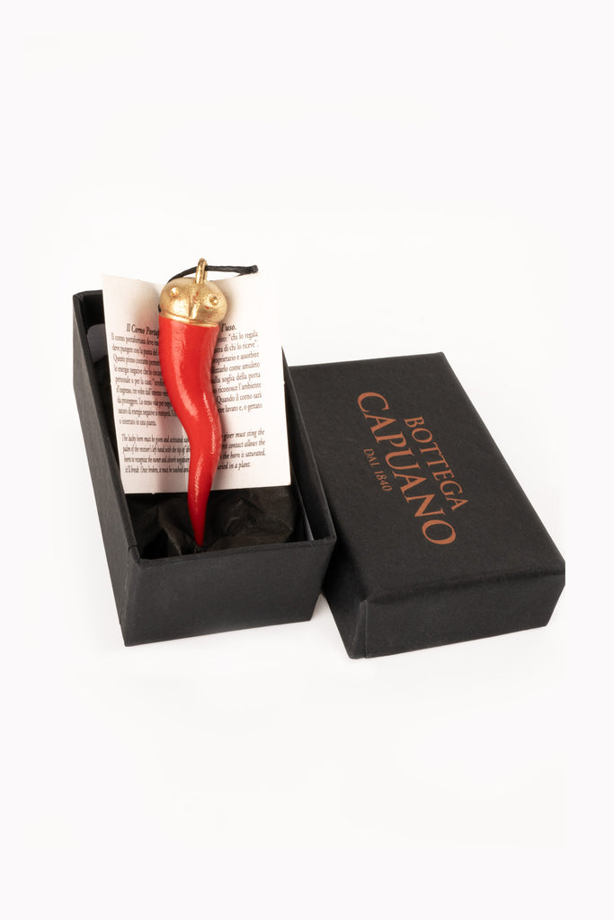 Corno con corona - Dipinto 6 cm