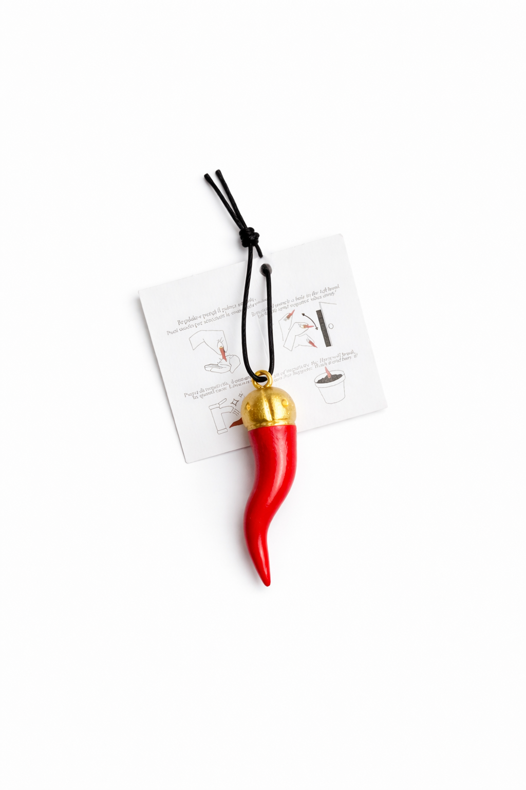 Mini Corno Portafortuna con Corona – 3 cm