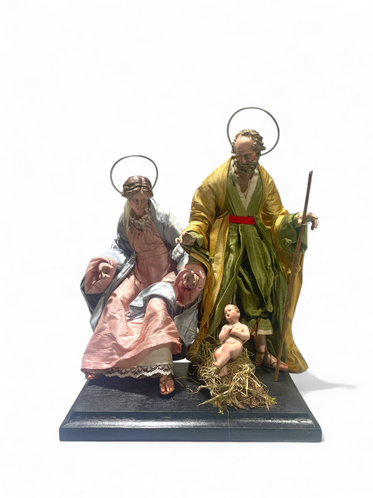 Natività su base in legno 20 cm
