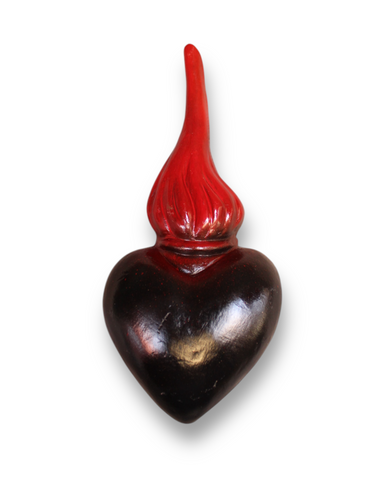 Ex Voto: Sagrado Corazón - Escultura de terracota