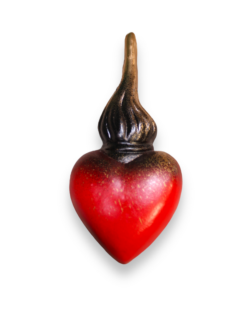 Ex Voto: Sagrado Corazón - Escultura de terracota