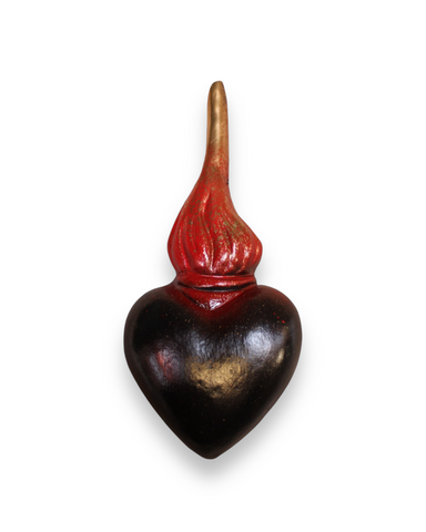 Ex Voto: Sagrado Corazón - Escultura de terracota