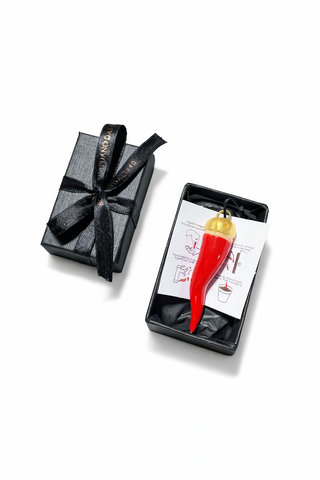 Corno Portafortuna con Corona – Smaltato – 6 cm