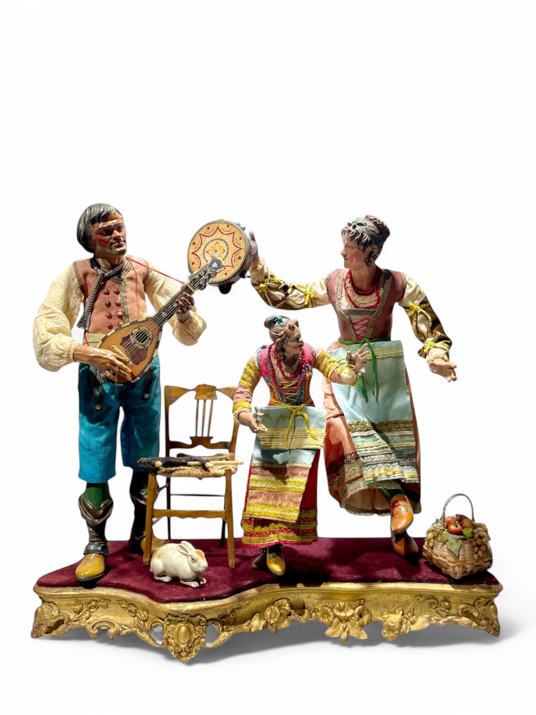 Smoker with pipe - nativity sculpture 40 cm