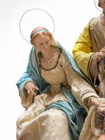 Natività su base in legno 30 cm