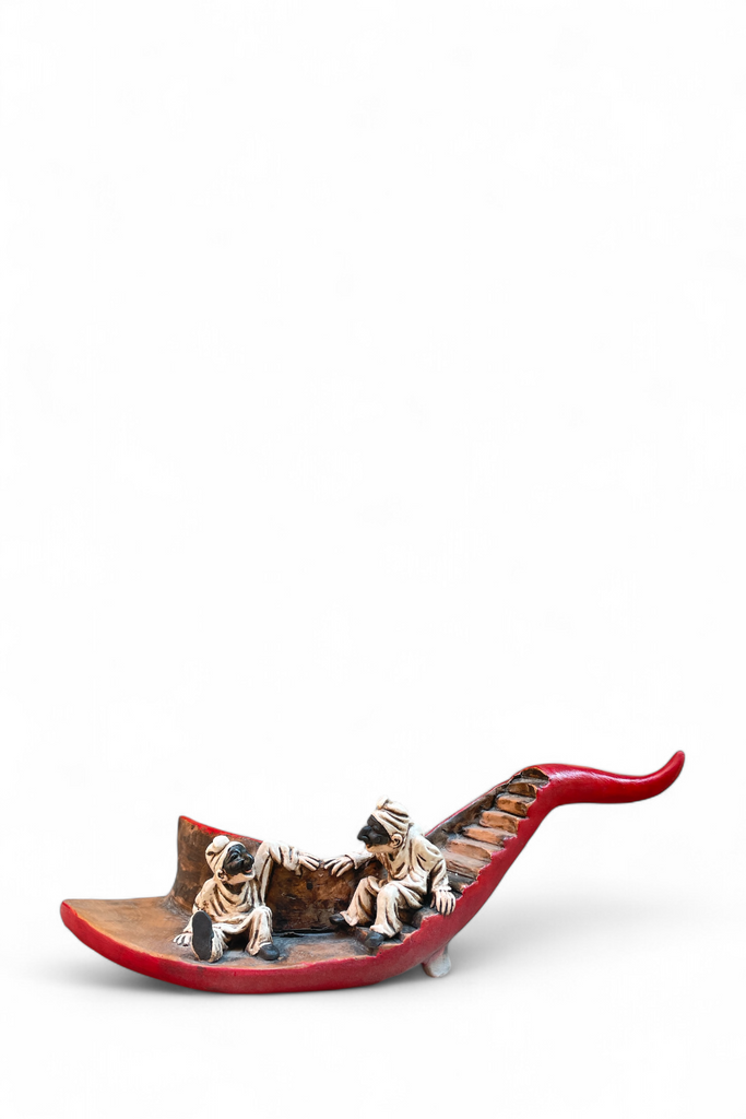 Corno con Pulcinella 38 cm - Limited edition