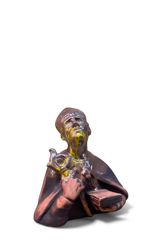 Busto de San Gennaro - Escultura de terracota (20 cm)