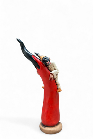Corno con Pulcinella 25 cm - Limited edition