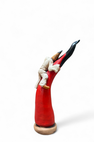 Corno con Pulcinella 25 cm - Limited edition