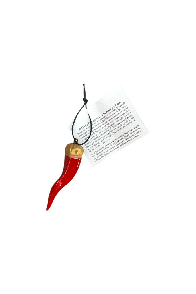 Corno con Corona Squadrato Smaltato 6 cm