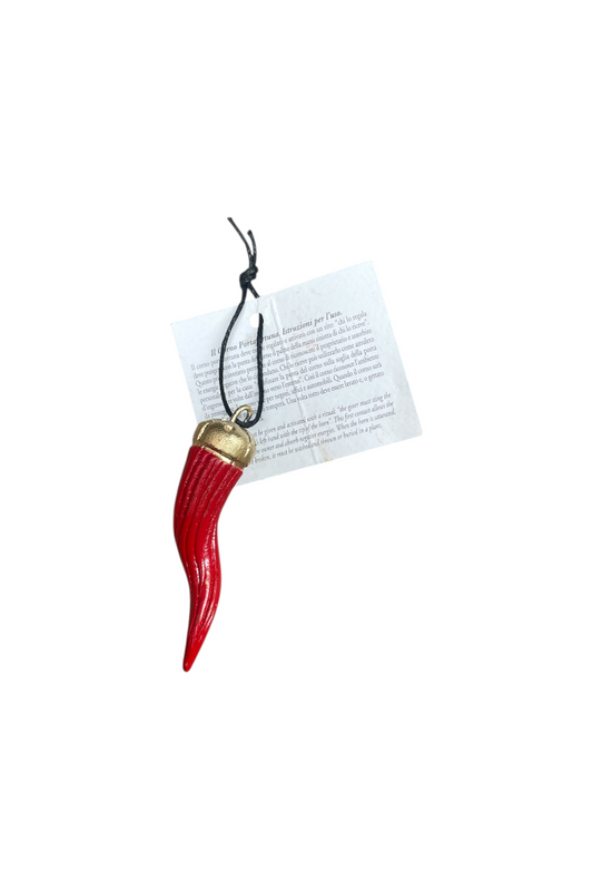 Corno con Corona Rigato 6 cm