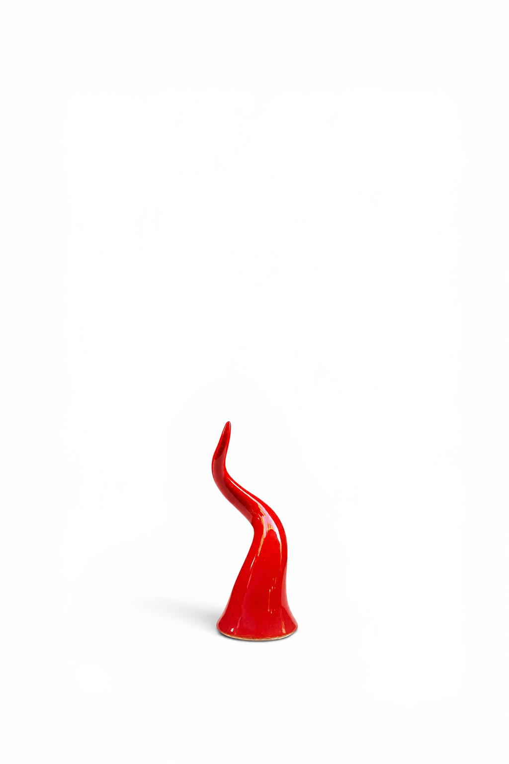 Cuerno Rojo - Escultura de terracota vidriada