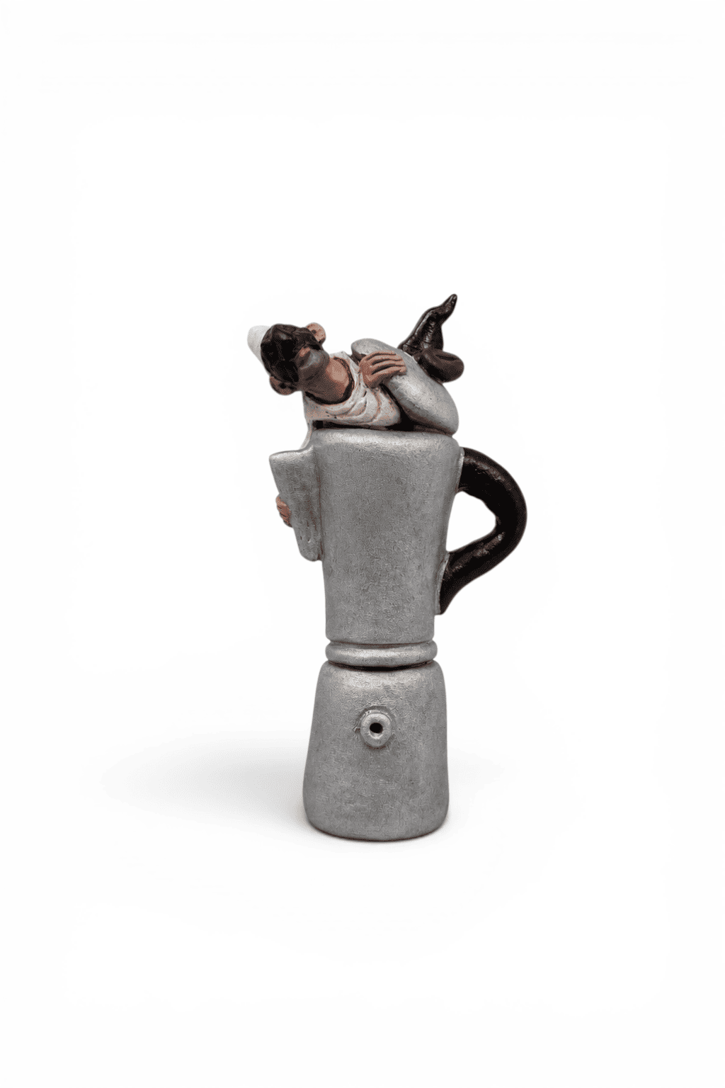 Cafetera de cobre - Escultura de terracota