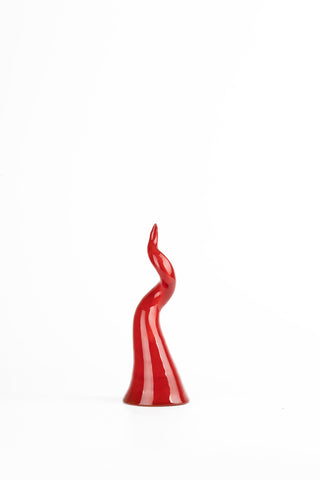 Red horn in glazed terracotta