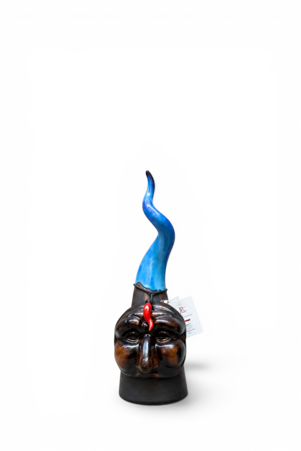 Corno con Maschera di Pulcinella - Azzurro