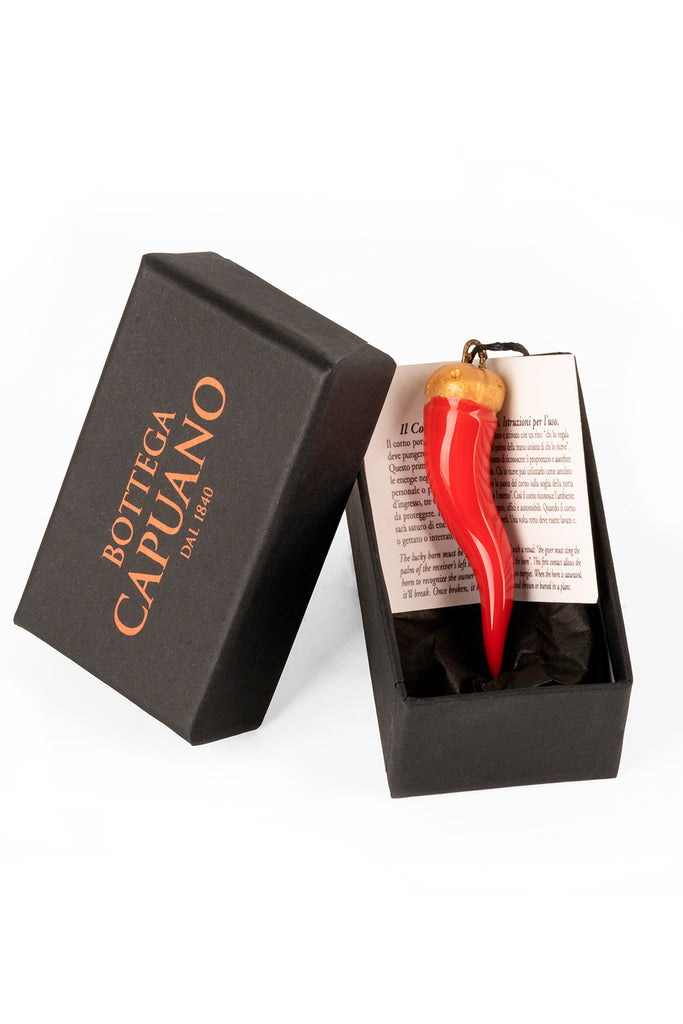 Corno con corona - smaltato da 6 cm