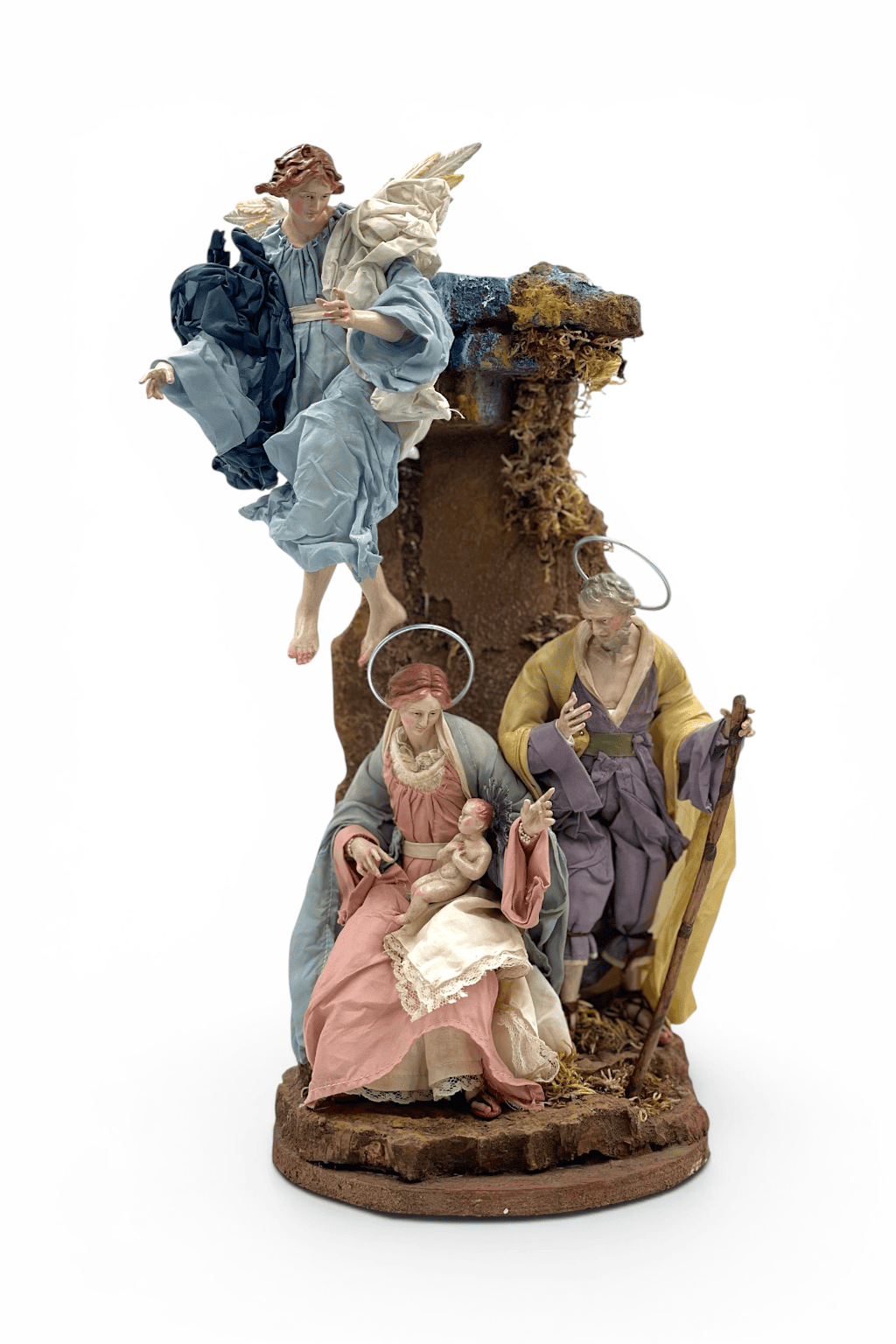 Natività e Angelo 20 cm su Scoglio