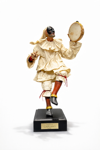 Pulcinella con Tamburello - 35 cm