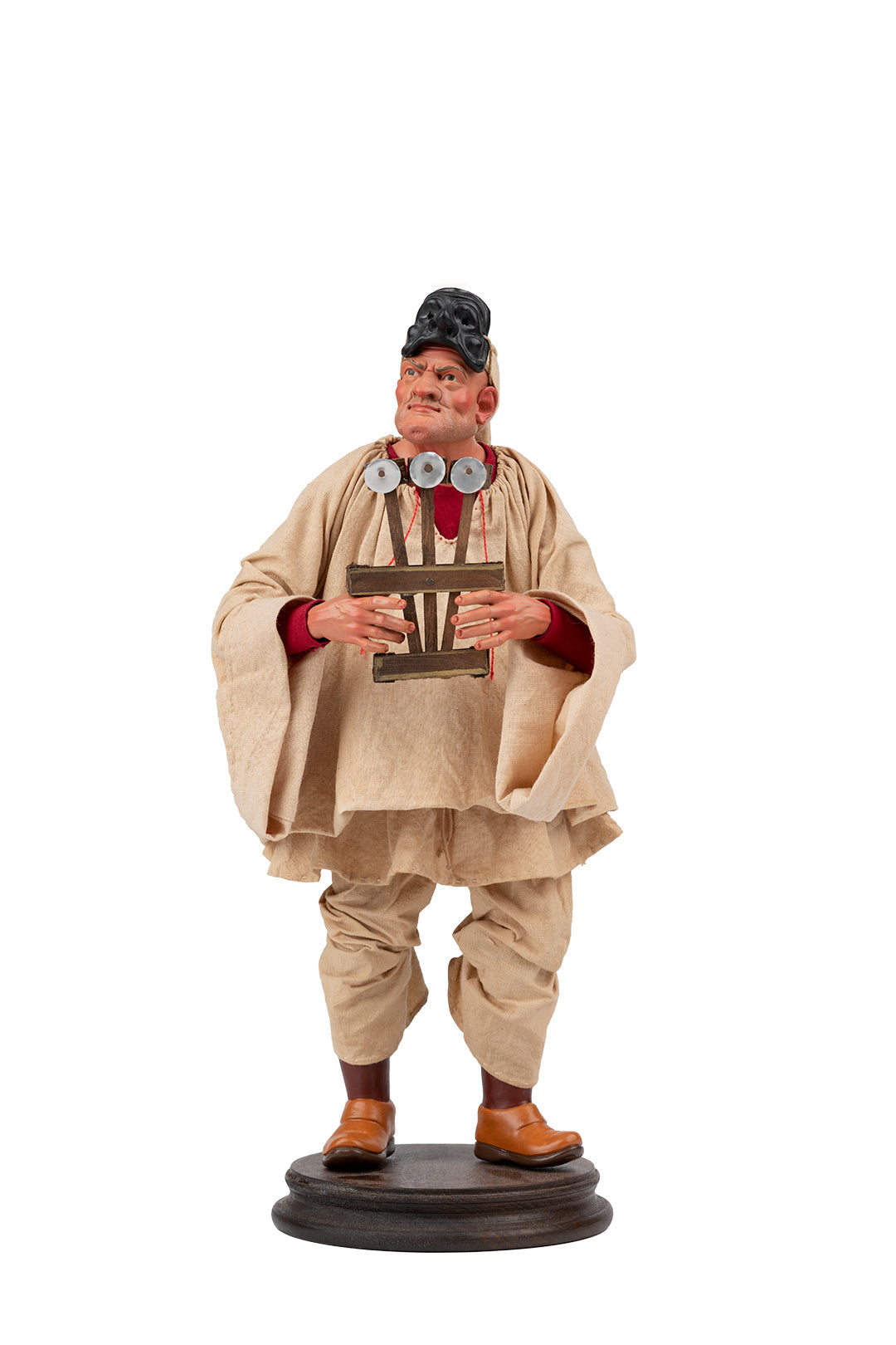 Pulcinella con triccheballacche - Escultura 35 cm
