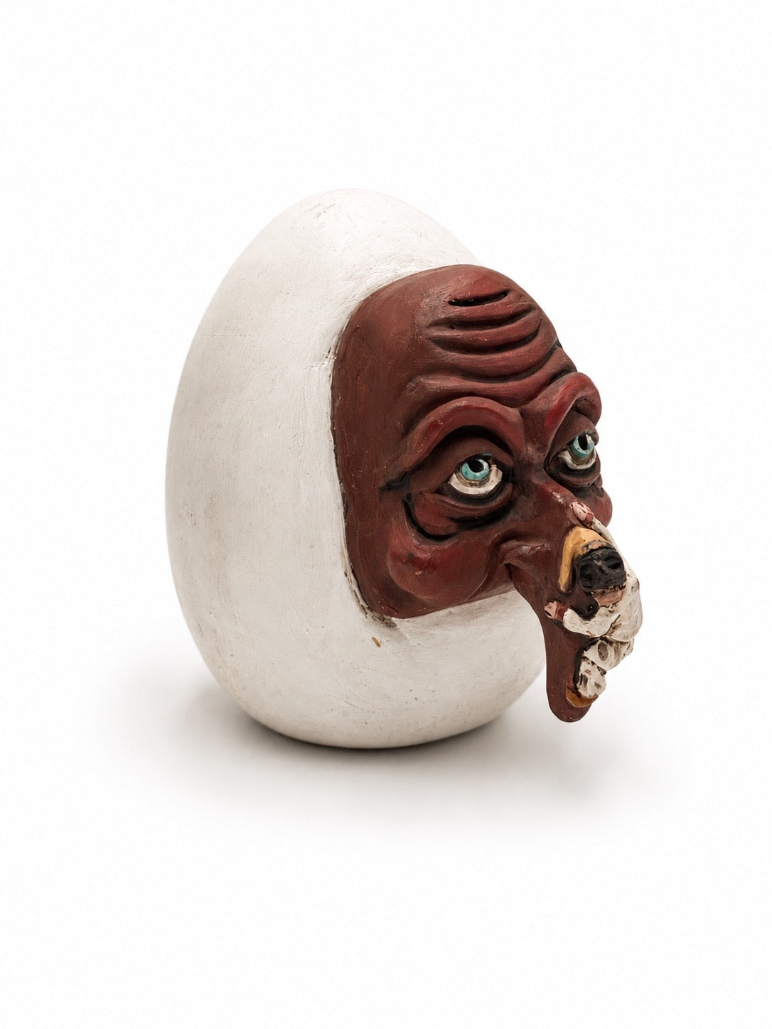 Uovo Maschera di Pulcinella 14 cm